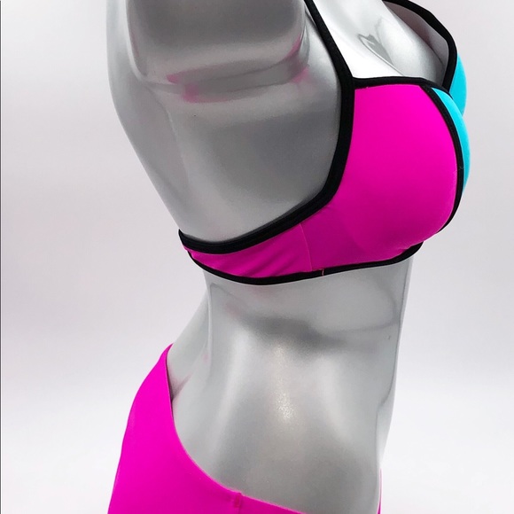California Waves Bikini Swimsuit Medium Colorblock - Picture 3 of 6